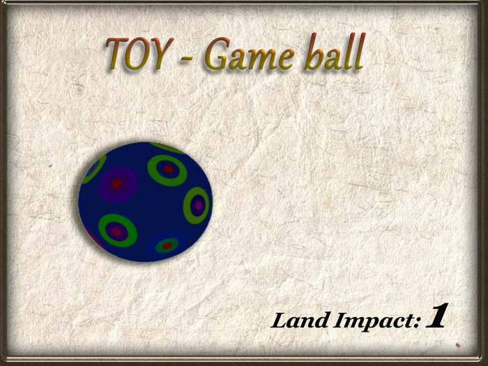 TOY - Game ball (1 Li) Full Perm