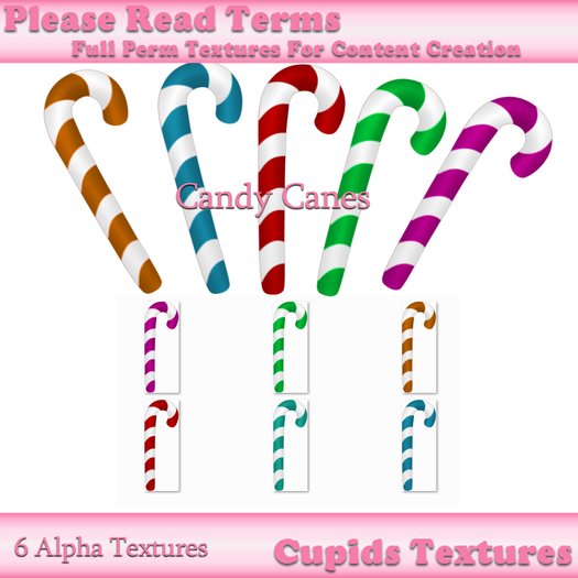 6 Candy Cane Textures