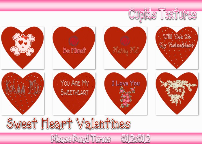 8 Sweet Heart Valentine Textures
