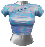 RIOT / Aubrey Crop Tee - Holo4