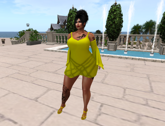 &DoR& Golden Summer Dress Maitreya