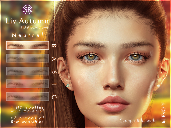 Eyebrows, LeLutka EvoX: LivAutumn.Neutral.BASIC