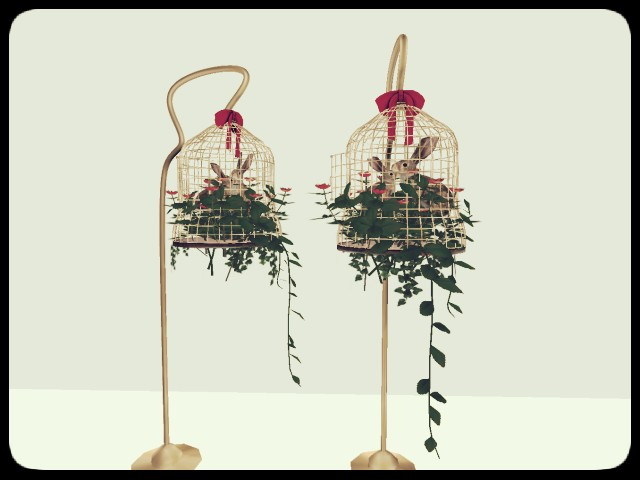 [AE] Home Decor - Rabbits in Bird Cage