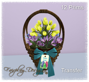 ~Cheerful Floral Spring Easter Basket~