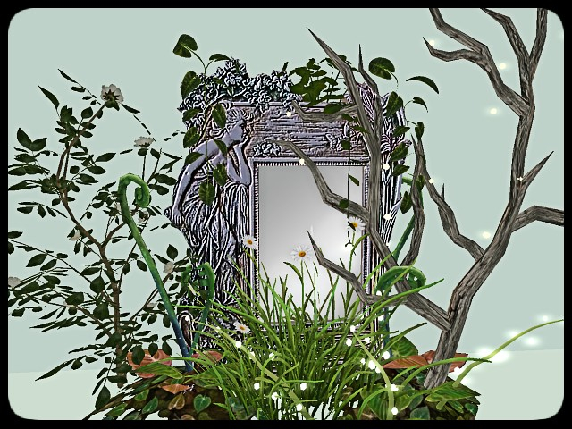 [AE] Garden Store - Fairy Garden Mirror  - Platinum