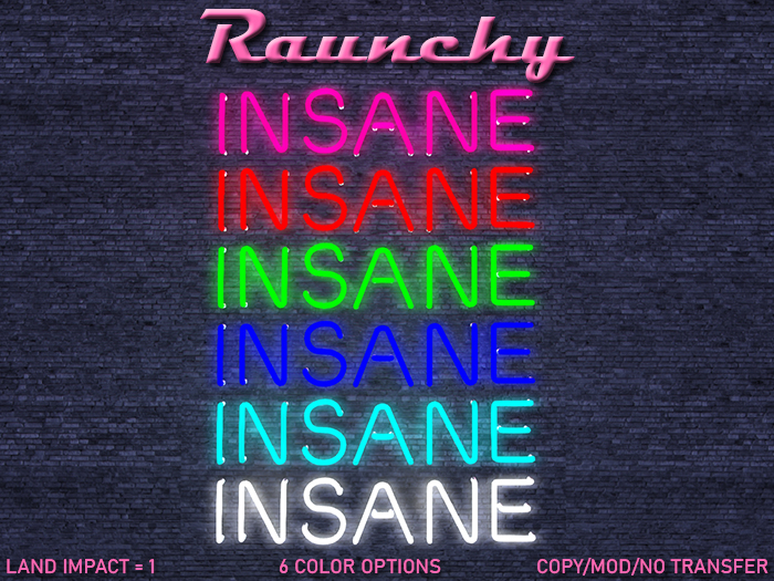 Neon Insane Sign