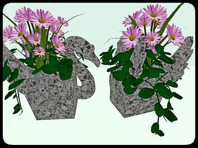 [AE] Garden Store - Marble Swan Planter - pink