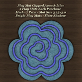 Play Mat Clipped Aqua & Lilac
