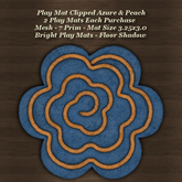 Play Mat Clipped Azure & Peach