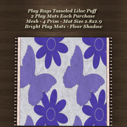 Play Rugs Tasseled Lilac Puff