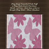Play Rugs Tasseled Pink Puff