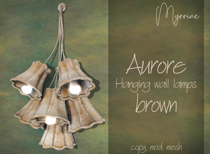 AURORE hanging wall lamp - brown