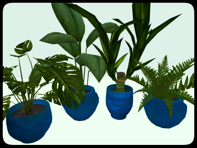 [AE] Garden Store - Leafy House Plant FAT PACK- blue 