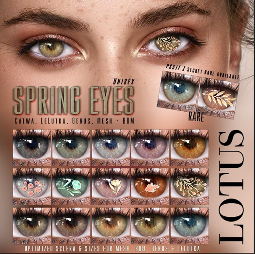 LOTUS. Spring Eyes 14 - Mesh L R BOM