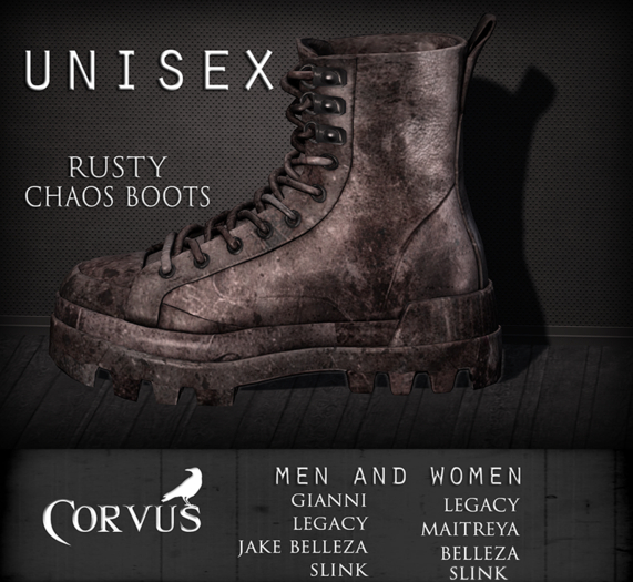 Corvus : Rusty Chaos Boots Unisex