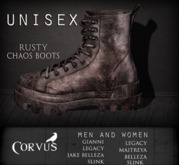 Corvus : Rusty Chaos Boots Unisex