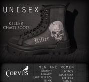 Corvus : Killer Chaos Boots Unisex