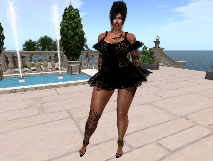 &DoR& Spitzen Dress Brie Maitreya Black