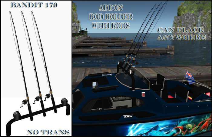 Bandit 170 Rod holder with rods Addon