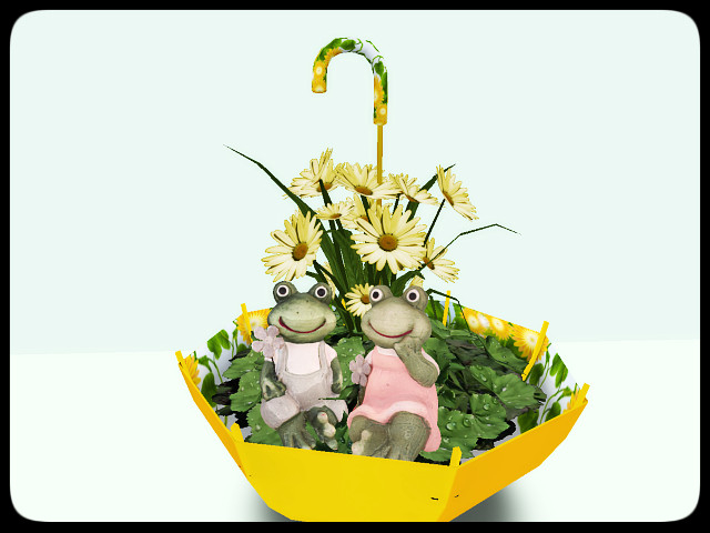 [AE] Garden Store -Umbrella Planter - yellow