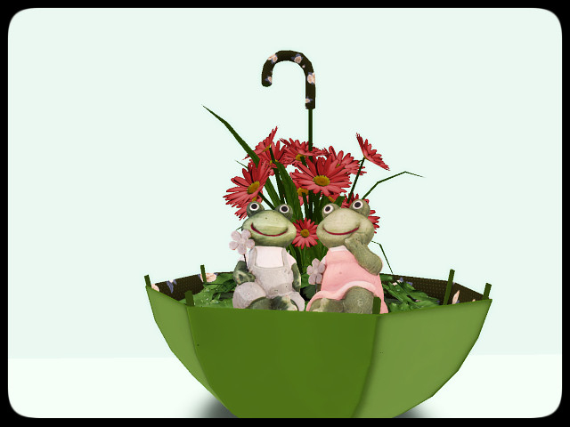 [AE] Garden Store -Umbrella Planter - green