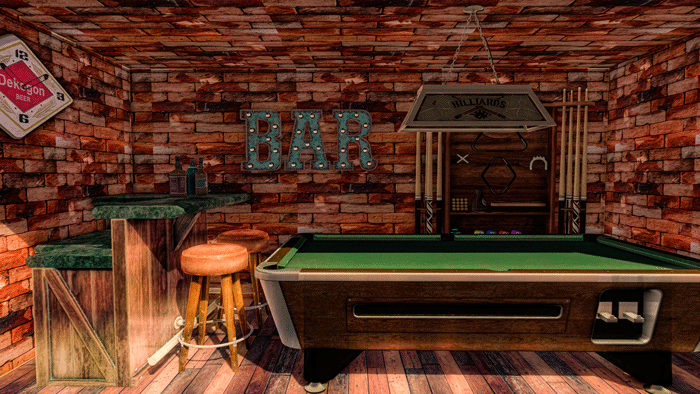 *AD POSES* Backdrop billiards Bar 