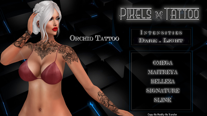 PIXELS ORCHID  TATTOO 