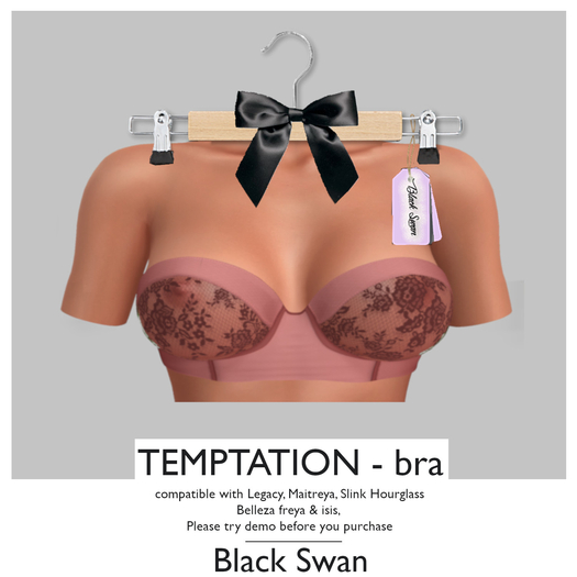! Black Swan ! Temptation bra - light rose