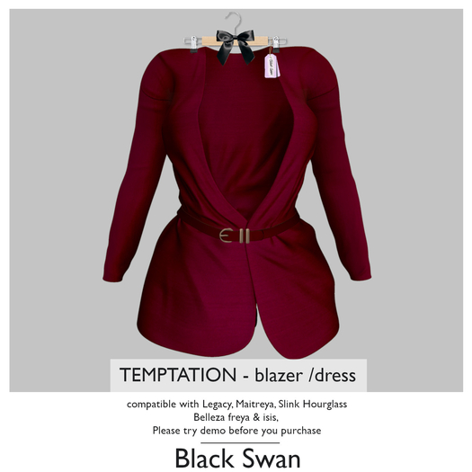 ! Black Swan ! Temptation blazer - wine