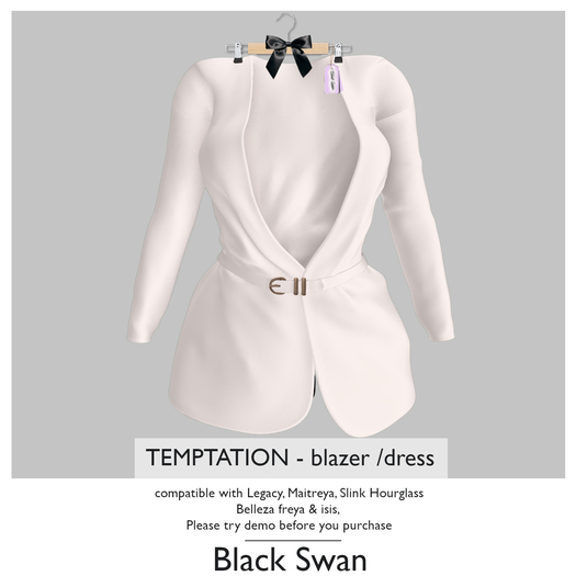 ! Black Swan ! Temptation blazer - white