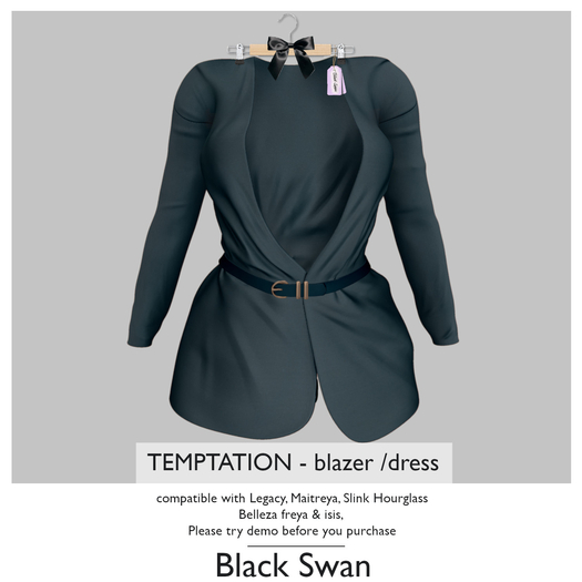 ! Black Swan ! Temptation blazer - petrol