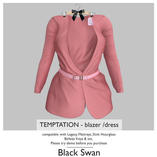 ! Black Swan ! Temptation blazer - light rose
