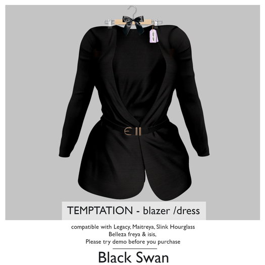 ! Black Swan ! Temptation blazer - black