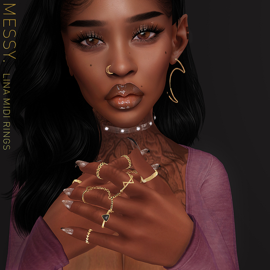 Messy. Lina Midi Rings