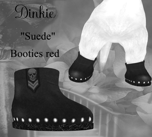 *Lp* DINKIE Suede Booties Red DEMO