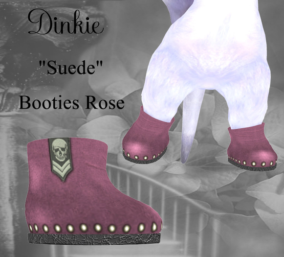 *Lp* DINKIE Suede Booties Rose