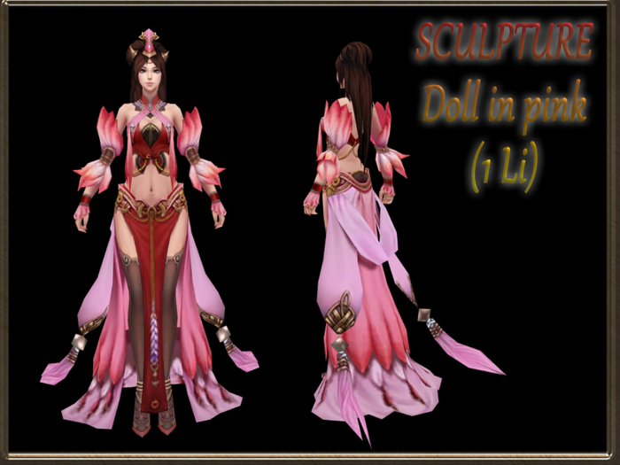 SCULPTURE - Doll in pink (1 Li) Full Perm