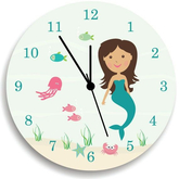 Children's Wall Clock-Mermaid