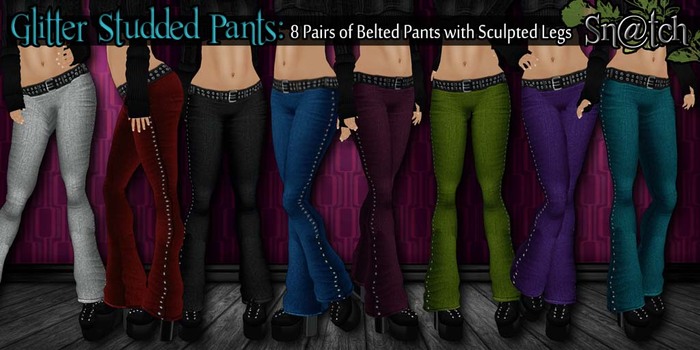 :::Sn@tch Glitter Studded Pants:::