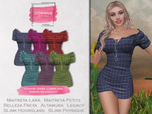 [COSMOS] Paula Summer Dress Plaid / 6 Colors Fatpack Demo