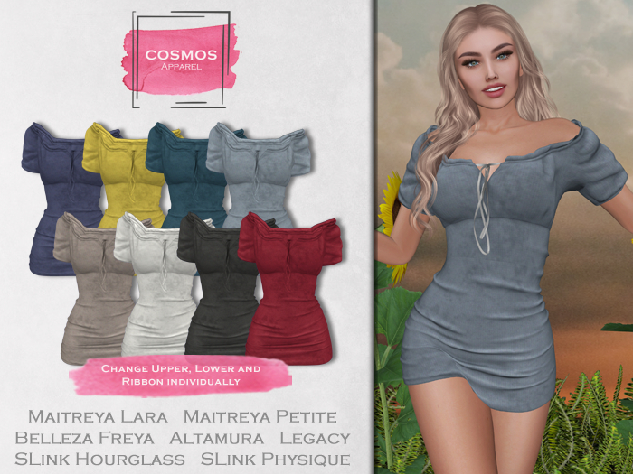 [COSMOS] Paula Summer Dress Velvet / 8 Colors Fatpack Demo