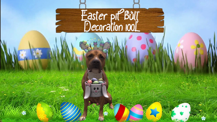 easter pitbull deco