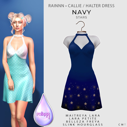 rainnn - Callie Dress - [Navy]