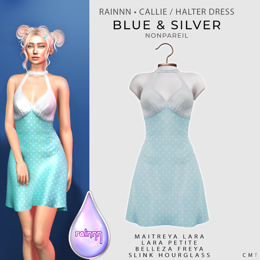 rainnn - Callie Dress - [Blue Nonpareil]