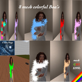 *8 colorful mesh boa's Pride friendly-box