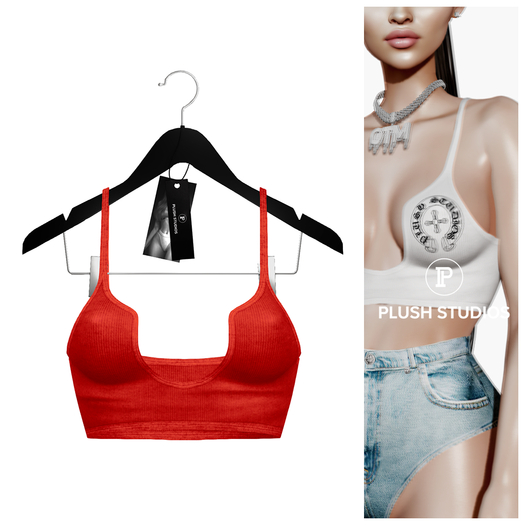 PlushStudios. Bonnie Cut Tank - Red