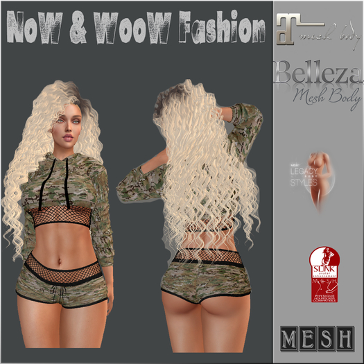 !!!!!! NoW & WooW # CAMO TOP AND SHORTS