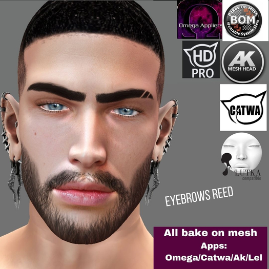 !O.S! Eyebrows Reed BOM HD pro/Omega/Catwa/AK/ Lelutka