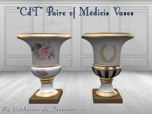 "CdT" Vases Medicis decoratifs (white)