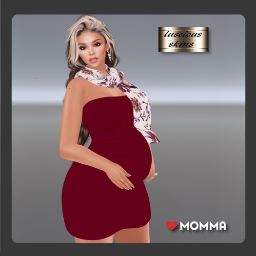 Dianna tube dress and silk  stole red for  LoveMomma